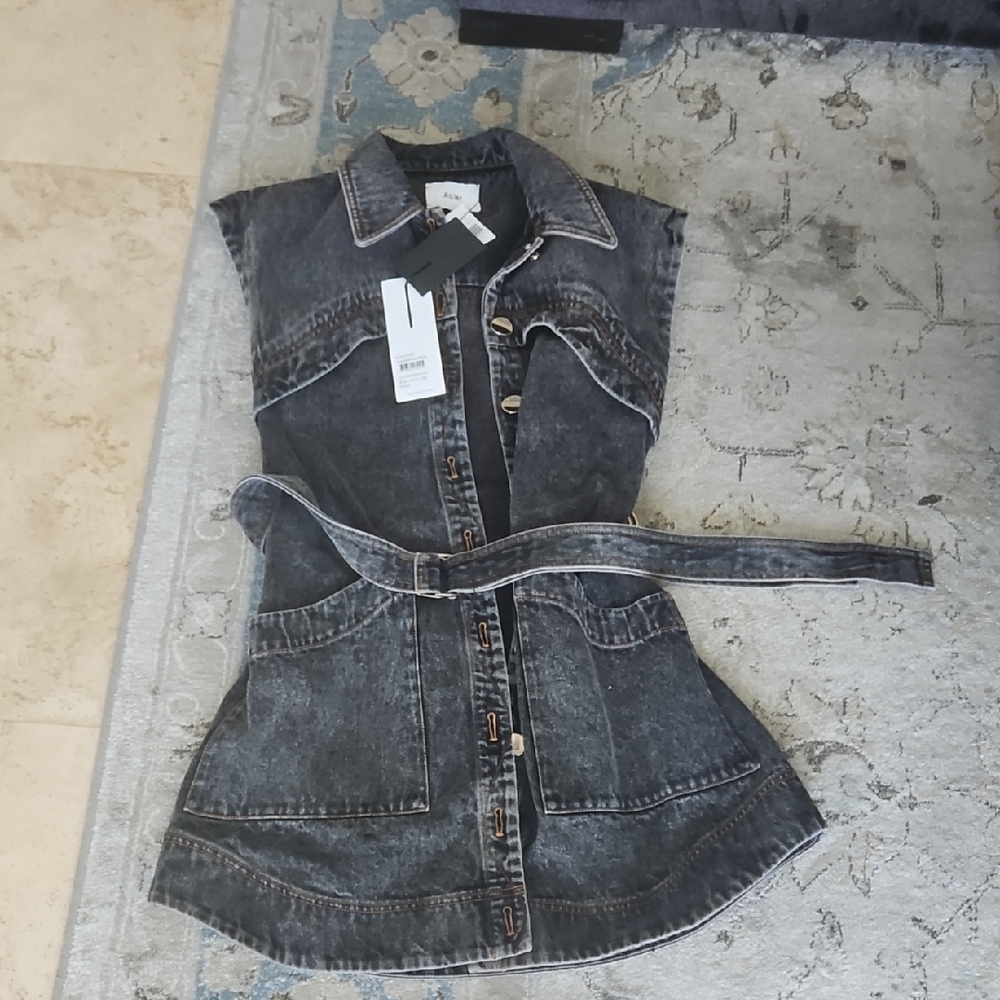 Acler Vintage Black Denim Dress